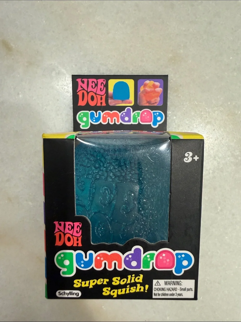 Neon Doh Gumdrop Super Solid Squishies - Pink, Blue, and Purple. Bundle of 3!